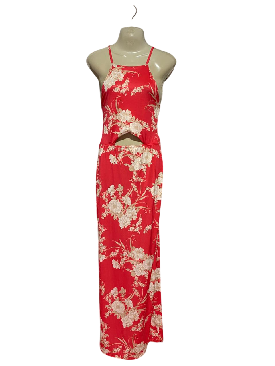 BOOHOO |M| BUST 18| B38| RUST ORANGE POLKA DOT MIDI DRESS