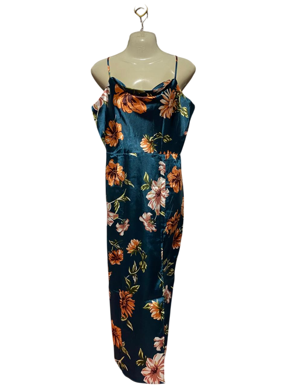 SHEIN |L| BUST 21| B38| ROYAL BLUE FLORAL WRAP DRESS - CASUAL SHORT SLEEVE V-NECK SUMMER MINI DRESS