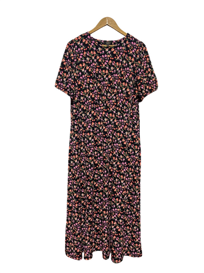 LIPSY |L| BUST 22| B38| LONDON BLACK DITSY FLORAL MAXI DRESS