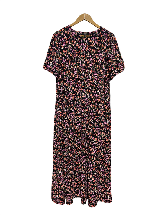 LIPSY |L| BUST 22| B38| LONDON BLACK DITSY FLORAL MAXI DRESS