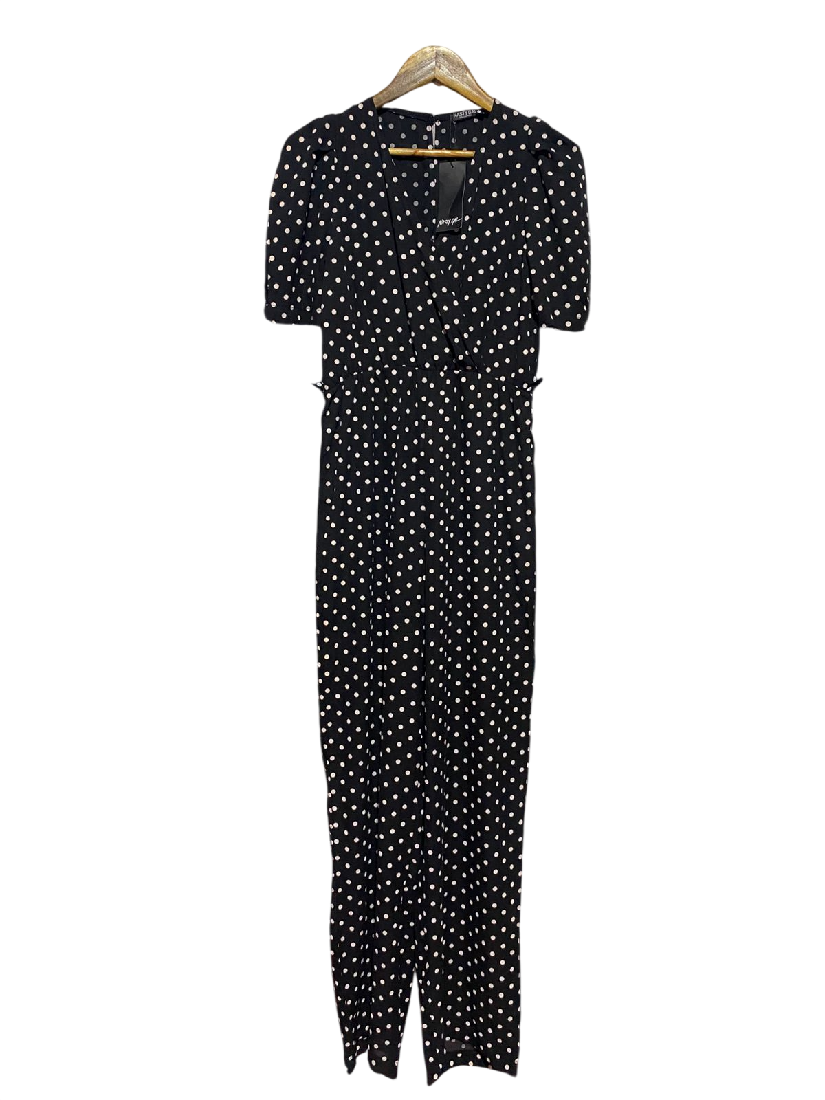 NASTY GAL |S| BUST 16| B38| VINTAGE POLKA DOT WRAP JUMPSUIT