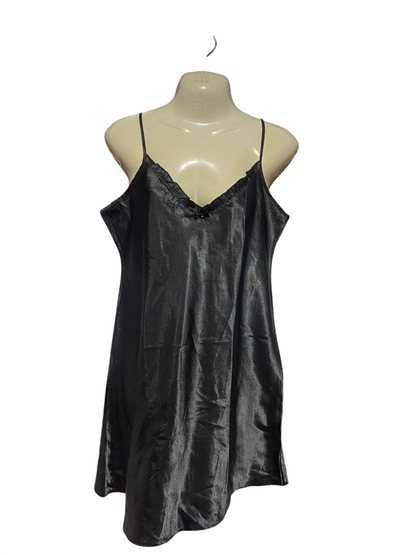 SEERET |L| BUST 20| B38| V-NECK SLIP CHEMISE WITH RUFFLE TRIM AND BOW DETAIL