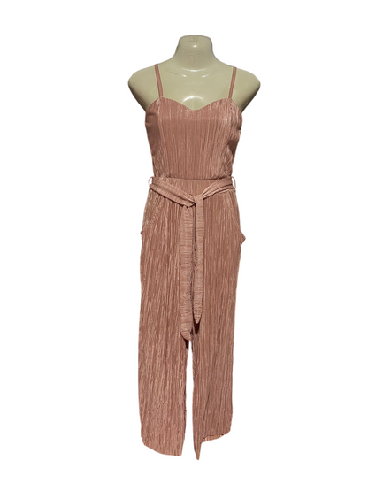 QUIZ |S| BUST 17| B38| ELEGANT ROSE GOLD PLEATED CAMI JUMPSUIT