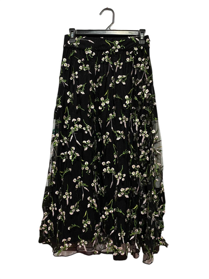 H&M |S| WAIST 27| B38| ELEGANT EMBROIDERED FLORAL MESH MAXI SKIRT