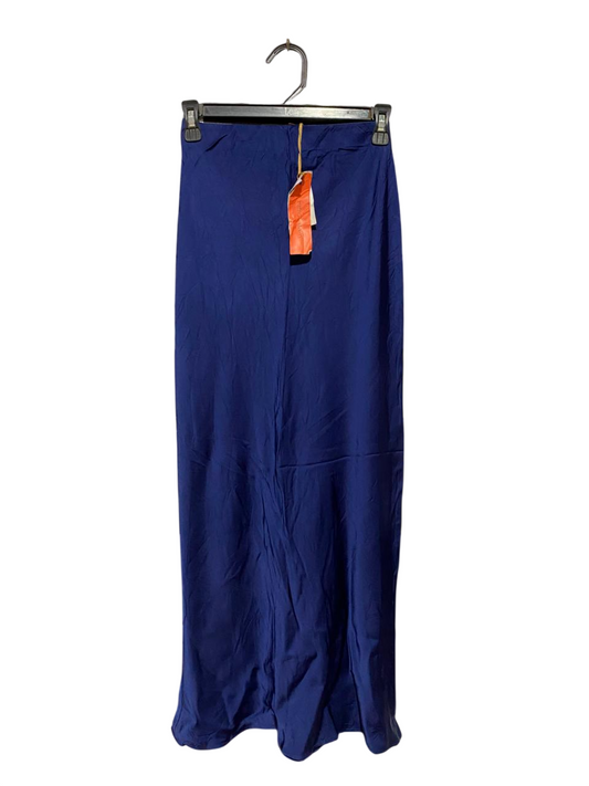MANNING CARTELL |XS| WAIST 24| B38| CHIC ROYAL BLUE MAXI SKIRT WITH SILKY FINISH