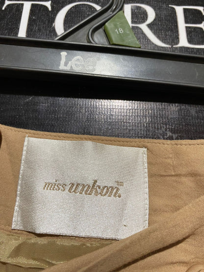 MISS UNKON |XS| WAIST 24| B38| ELEGANT BEIGE MAXI SKIRT WITH SIDE BUTTONS AND LACE-UP CUTOUT HEMLINE