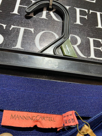 MANNING CARTELL |XS| WAIST 24| B38| CHIC ROYAL BLUE MAXI SKIRT WITH SILKY FINISH