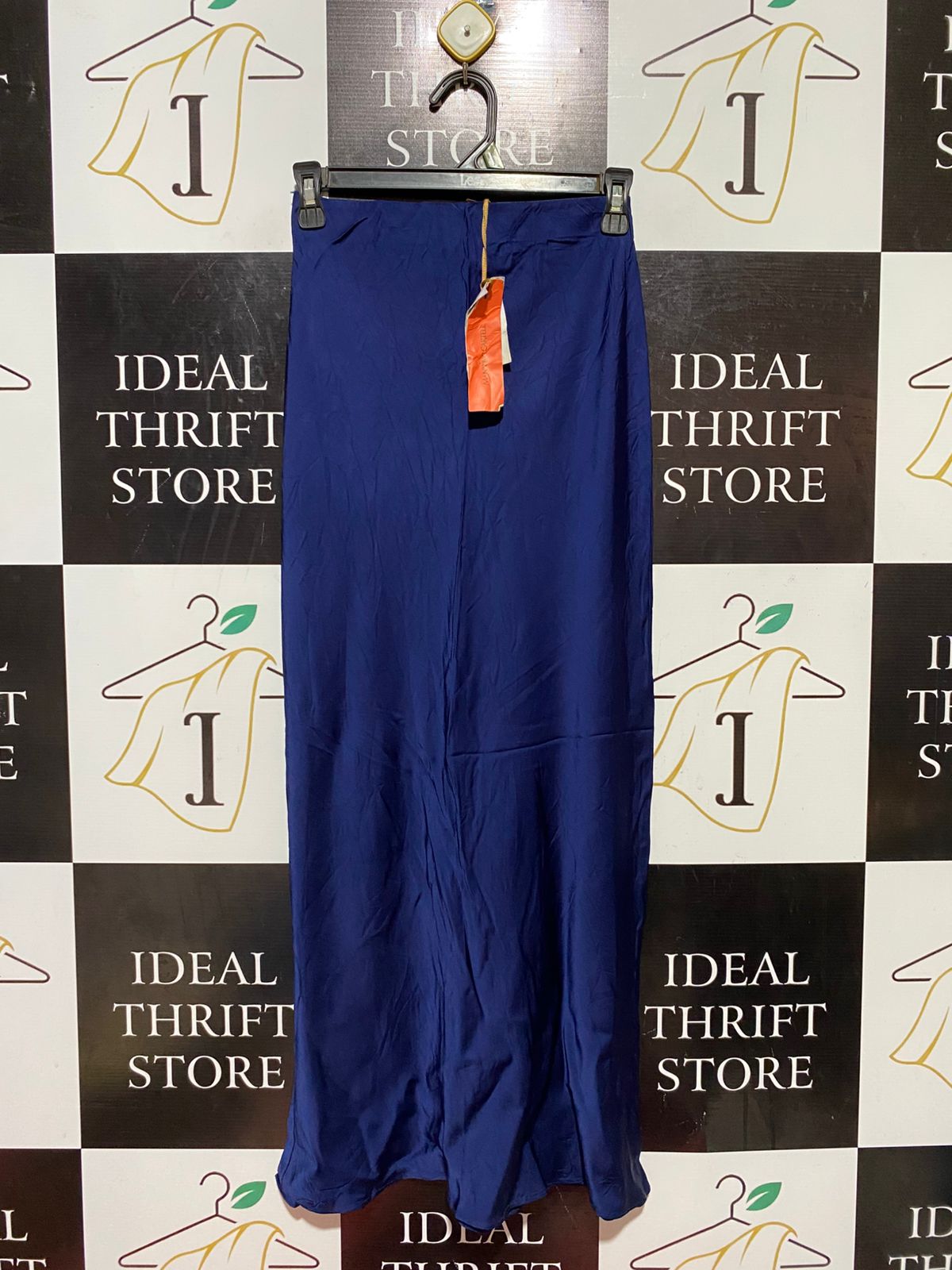MANNING CARTELL |XS| WAIST 24| B38| CHIC ROYAL BLUE MAXI SKIRT WITH SILKY FINISH