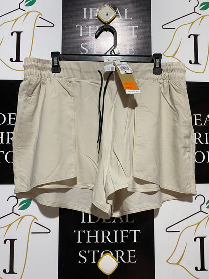 ADIDAS |XL| WAIST 34| B38| PREMIUM ATHLETIC BEIGE SPORTS SHORTS WITH ELASTIC DRAWSTRING WAISTBAND