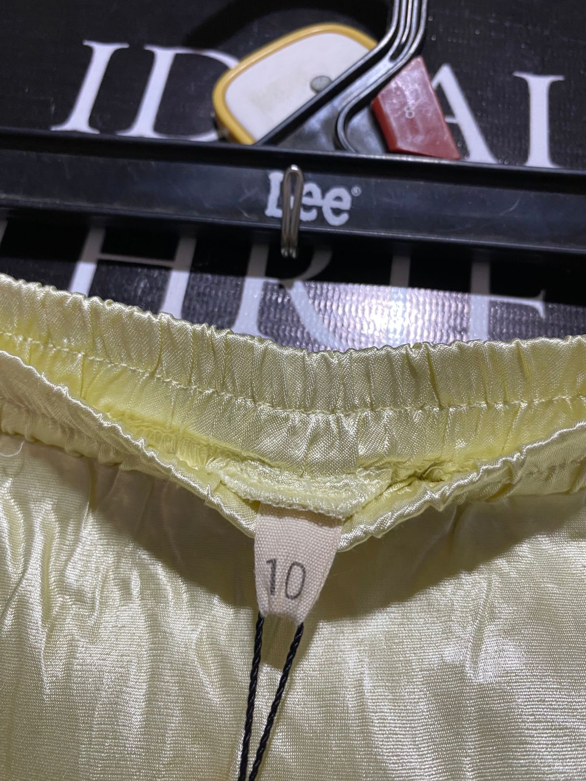 VRG GRL |M| WAIST 27| B38| LUXE SHIMMERING LIME CHAMPAGNE SATIN MAXI SKIRT