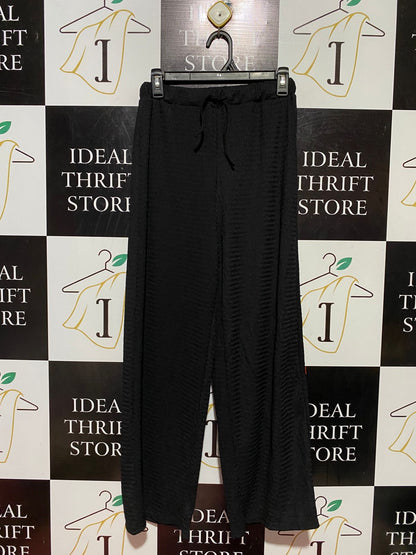 |S| WAIST 26| B38| PREMIUM COMFORT BLACK WIDE-LEG LOUNGE PANTS