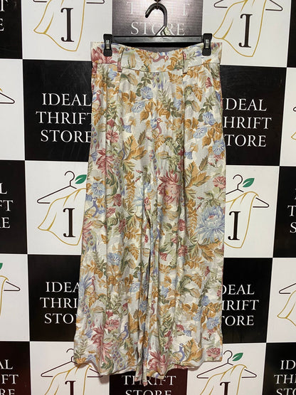SHEIKE |M| WAIST 29| B38| HIGH-WAISTED PALAZZO PANTS WITH PEACOCK AND BOTANICAL PRINT