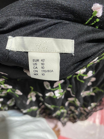 H&M |S| WAIST 27| B38| ELEGANT EMBROIDERED FLORAL MESH MAXI SKIRT