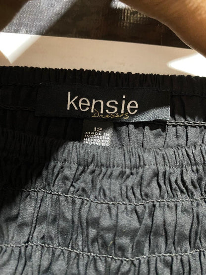 KENSIE |M| BUST 16| B38| CLASSIC BLACK SMOCKED BODICE JUMPSUIT