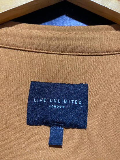 LIVE UNLIMITED |L| BUST 20| B38| MUSTARD YELLOW V-NECK SHIRT DRESS