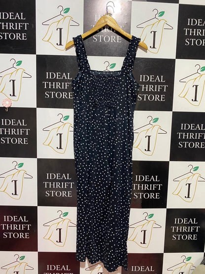 GEORGE |M| BUST 17| B38| RUFFLED STRAP SQUARE NECK WIDE-LEG JUMPSUIT