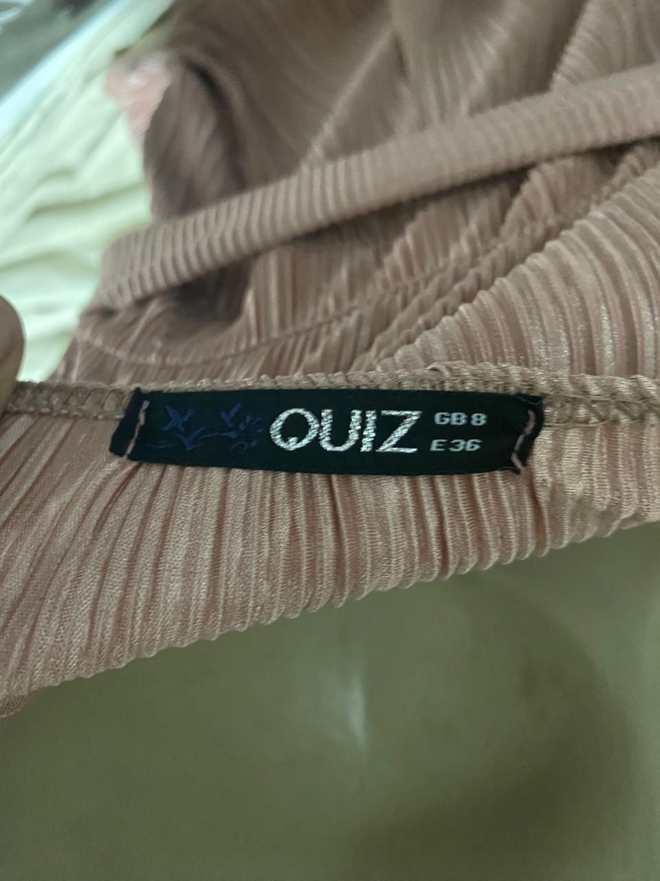 QUIZ |S| BUST 17| B38| ELEGANT ROSE GOLD PLEATED CAMI JUMPSUIT