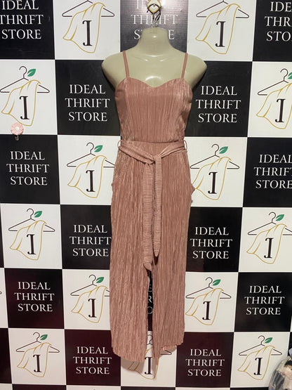 QUIZ |S| BUST 17| B38| ELEGANT ROSE GOLD PLEATED CAMI JUMPSUIT