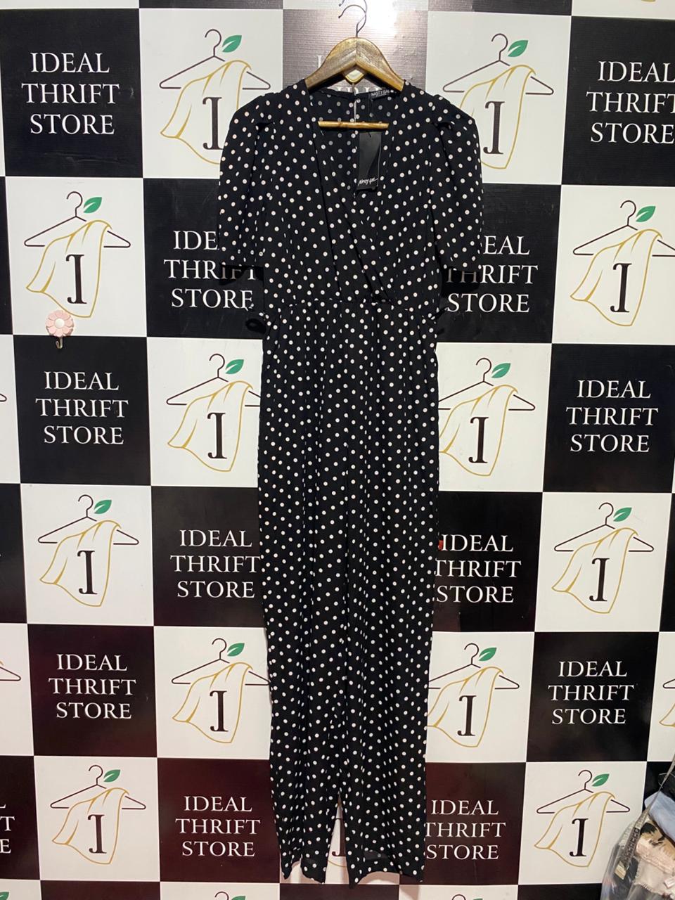 NASTY GAL |S| BUST 16| B38| VINTAGE POLKA DOT WRAP JUMPSUIT