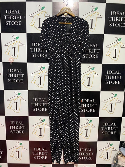 NASTY GAL |S| BUST 16| B38| VINTAGE POLKA DOT WRAP JUMPSUIT