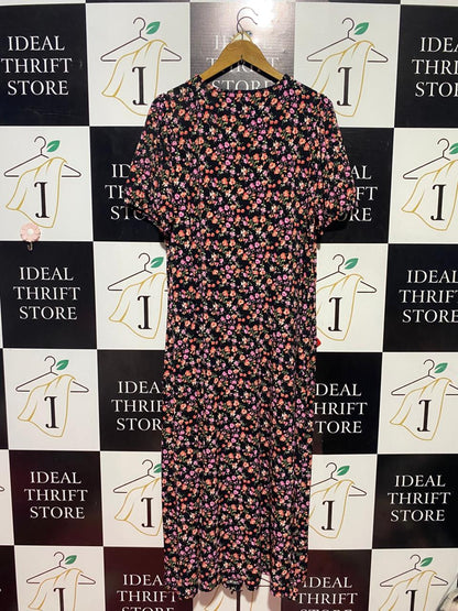 LIPSY |L| BUST 22| B38| LONDON BLACK DITSY FLORAL MAXI DRESS
