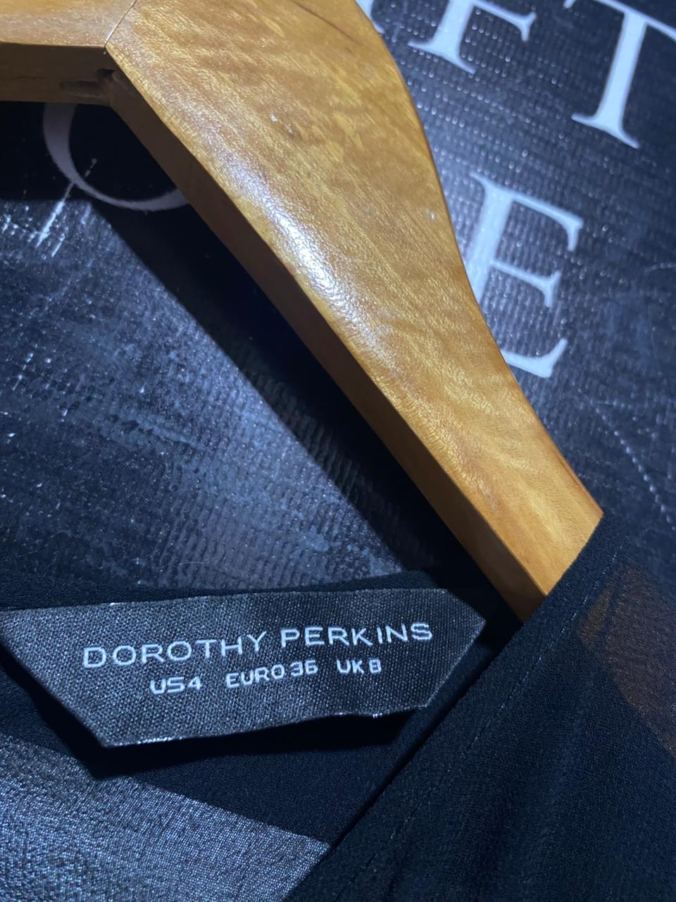 DOROTHY PERKINS |S| BUST 14| B38| ELEGANT BLACK JUMPSUIT WITH CROCHET LACE BODICE - SHORT SLEEVE SHEER DETAIL EVENINGWEAR