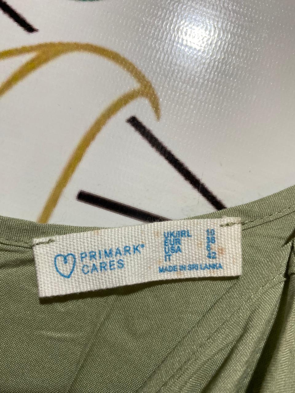 PRIMARK CARES |M| BUST 18| B38| CASUAL SAGE GREEN TIERED MAXI DRESS - SUMMER SPAGHETTI STRAP BOHO SUN_DRESS