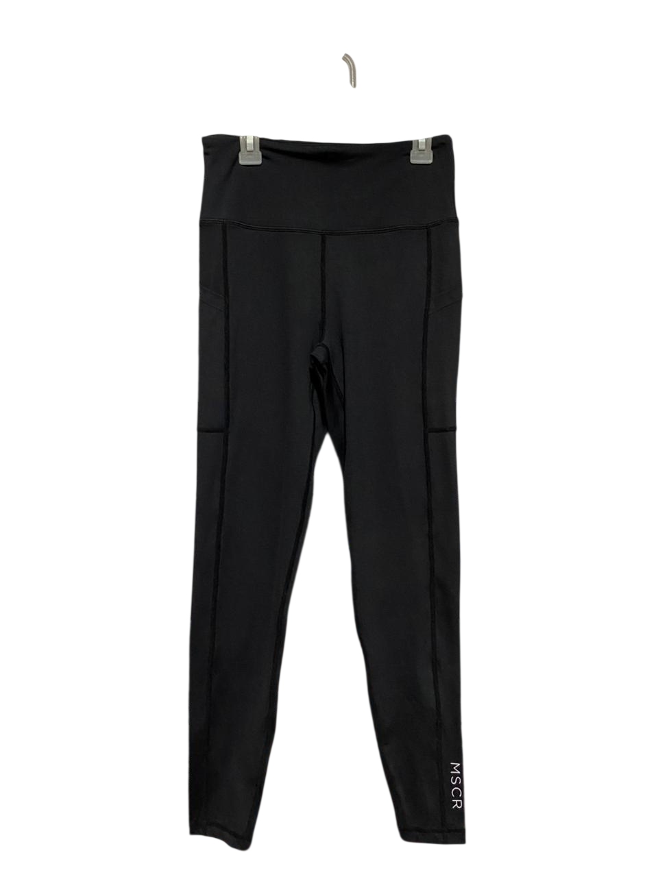 MUSCLE REPUBLIC |XS| WAIST 24| B38| HIGH-WAISTED BLACK LEGGINGS WITH SIDE POCKETS