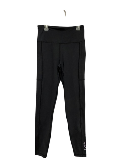 MUSCLE REPUBLIC |XS| WAIST 24| B38| HIGH-WAISTED BLACK LEGGINGS WITH SIDE POCKETS