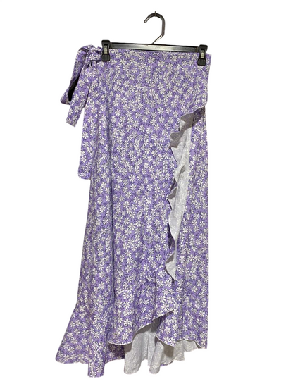 SHEIN |XS| WAIST 26| B38| BOHEMIAN LILAC PURPLE FLORAL WRAP SKIRT
