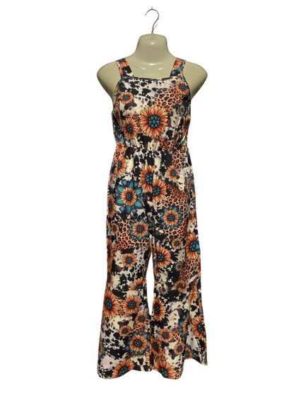 |XS| BUST 15| B38| WOMEN'S WESTERN MIXED PRINT JUMPSUIT