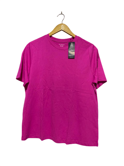 THE EVERYDAY |L| BUST 20| B38| VIBRANT MAGENTA PURPLE RESPONSIBLY SOURCED COTTON CREW NECK TEE