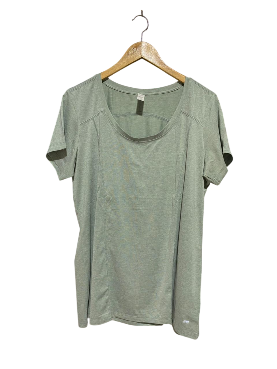 MARIKA |XL| BUST 21| B38| SAGE GREEN HEATHER SHORT SLEEVE ATHLETIC TEE