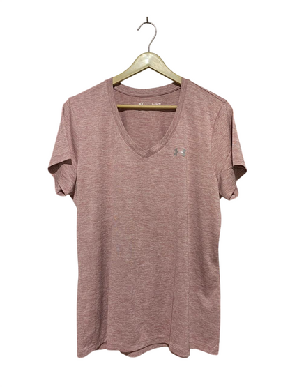 UNDER ARMOUR |XL| BUST 22| B38| MAUVE HEATHER SHORT SLEEVE ATHLETIC TEE