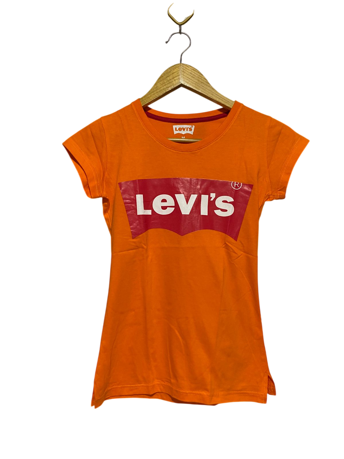 LEVI'S |M| BUST 14| B38| CLASSIC BATWING LOGO ORANGE GRAPHIC T-SHIRT