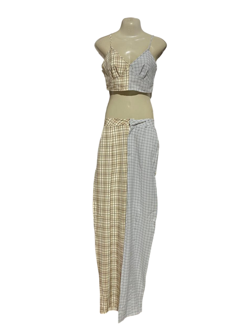 MISS GUIDED |XS| B39| TWO-PIECE PLAID MATCHING SET