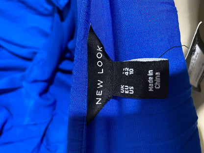 NEW LOOK |M| BUST 18| B39| ROYAL BLUE RUFFLE STRAP MAXI DRESS - CASUAL SUMMER TIERED LONG DRESS