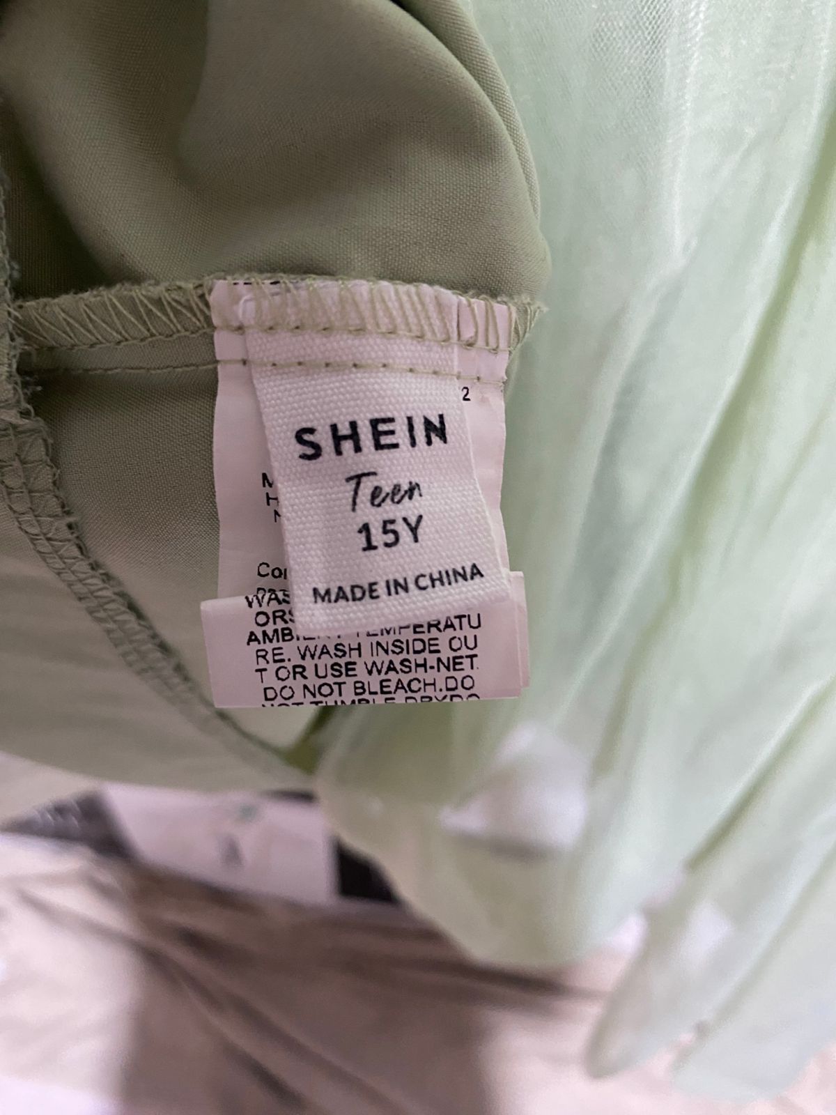 SHEIN |S| BUST 17| B39| PASTEL MINT GREEN MESH TULLE MIDI DRESS