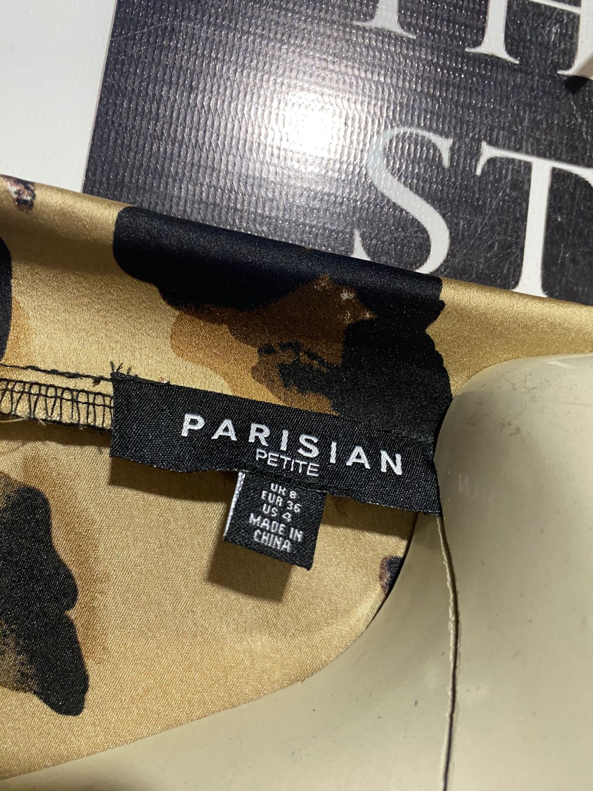 PARISIAN |M| BUST 18| B39| LEOPARD PRINT SATIN SURPLICE BODYSUIT