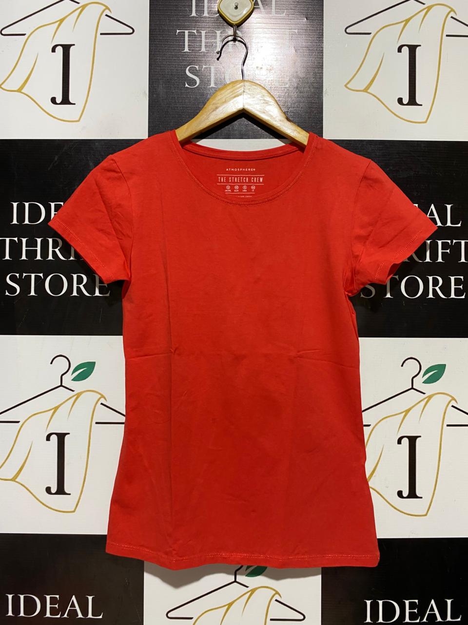 ATMOSPHERE |S| BUST 15| B38| VIBRANT RED CASUAL SHORT SLEEVE TEE