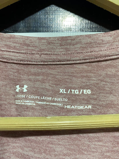 UNDER ARMOUR |XL| BUST 22| B38| MAUVE HEATHER SHORT SLEEVE ATHLETIC TEE