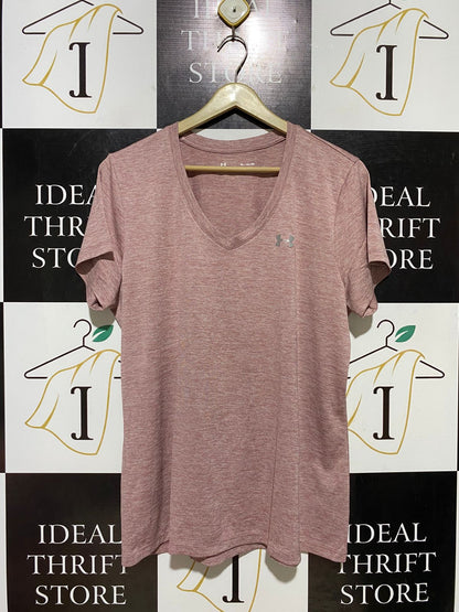 UNDER ARMOUR |XL| BUST 22| B38| MAUVE HEATHER SHORT SLEEVE ATHLETIC TEE