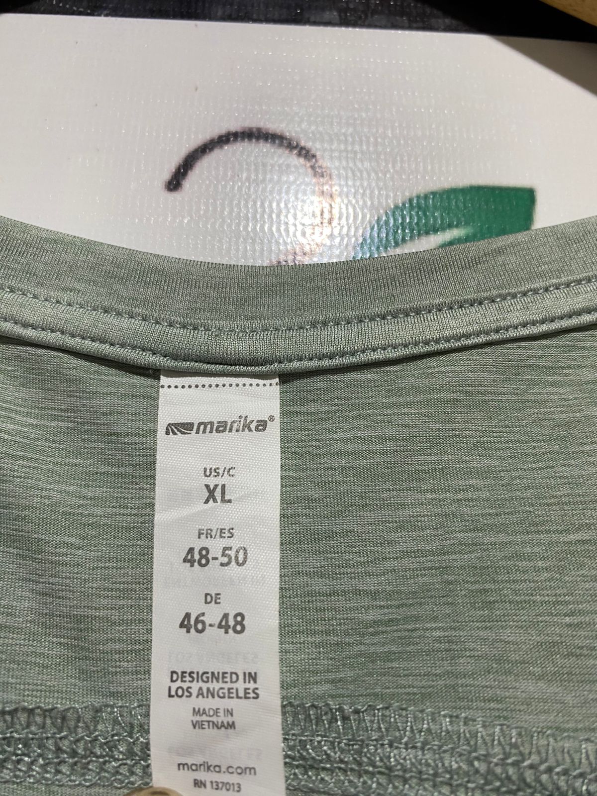 MARIKA |XL| BUST 21| B38| SAGE GREEN HEATHER SHORT SLEEVE ATHLETIC TEE