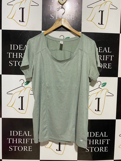 MARIKA |XL| BUST 21| B38| SAGE GREEN HEATHER SHORT SLEEVE ATHLETIC TEE