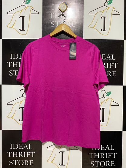 THE EVERYDAY |L| BUST 20| B38| VIBRANT MAGENTA PURPLE RESPONSIBLY SOURCED COTTON CREW NECK TEE