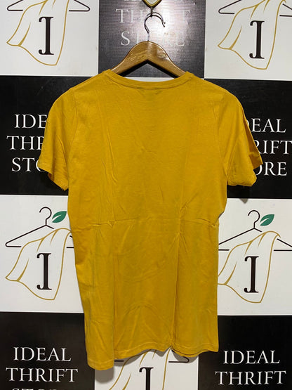NEW LOOK |M| BUST 18| B38| CALIFORNIA WEST COAST GRAPHIC T-SHIRT - MUSTARD YELLOW