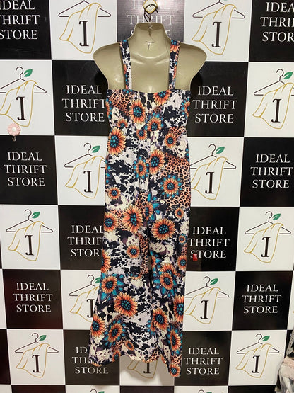 |XS| BUST 15| B38| WOMEN'S WESTERN MIXED PRINT JUMPSUIT