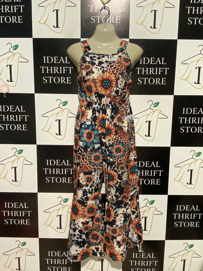|XS| BUST 15| B38| WOMEN'S WESTERN MIXED PRINT JUMPSUIT