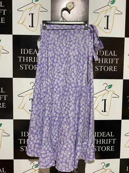 SHEIN |XS| WAIST 26| B38| BOHEMIAN LILAC PURPLE FLORAL WRAP SKIRT