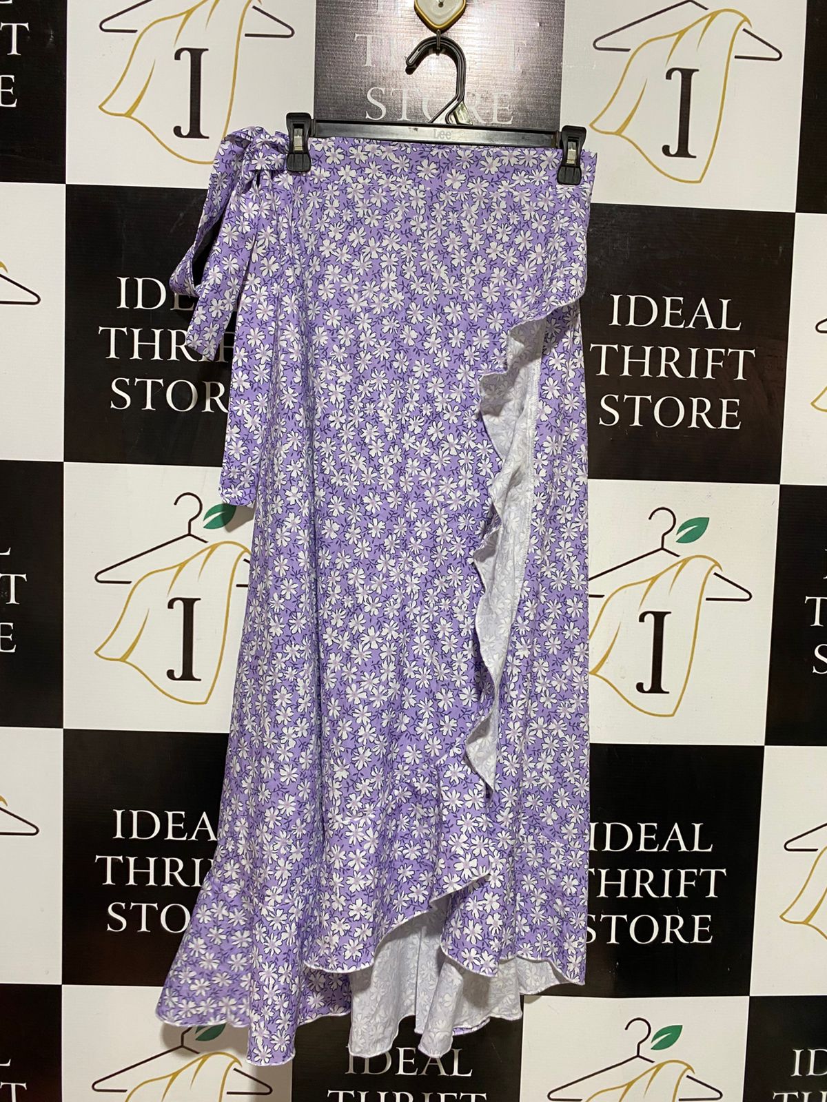 SHEIN |XS| WAIST 26| B38| BOHEMIAN LILAC PURPLE FLORAL WRAP SKIRT